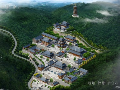 金华龙王寺古建规划设计布局图